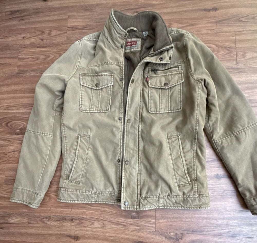 Levi's Brown Canvas Utility Field Jacket with Multi Pockets
